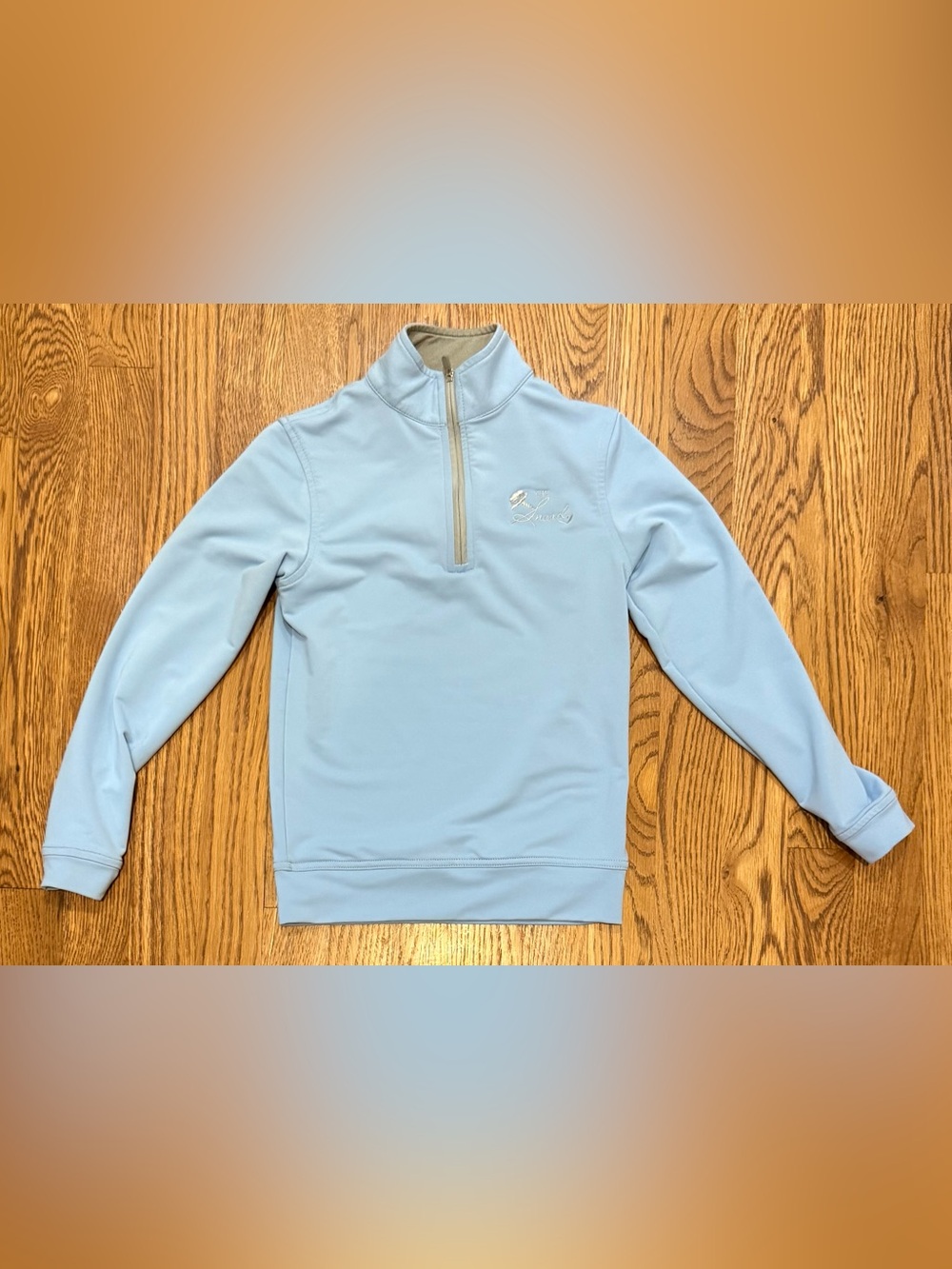 Peter Millar Light Blue Kids quarter zip